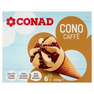 CONAD Cono Caffè 6 coni 450 g - 8003170051256