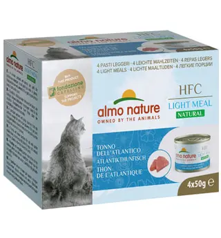 Almo nature hfc light meal natural cat lattina multipack 4x50g tonno dell'atlantico