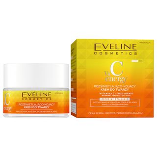 Eveline Krem do twarzy rozświetlająco-kojący, cera sucha, matowa, pozbawiona blasku, 50 ml