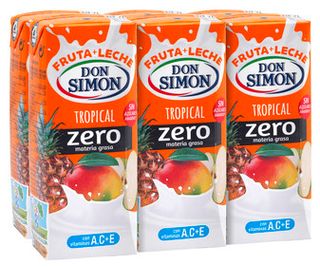 Bebida de Leche y Zumo de Frutas Tropicales Don Simon 6 X 200 Ml