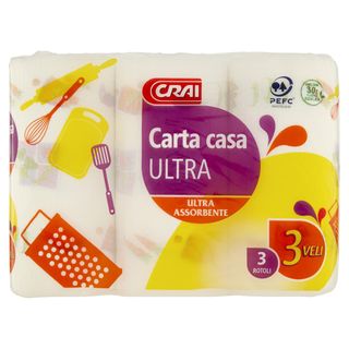 Crai Carta Casa Ultra 3 Veli 3 Pz