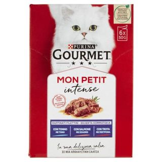 Purina Gourmet Mon Petit Filettini Intense Cotti In Salsa (Tonno / Salmone / Trota) 6X50G - 749628