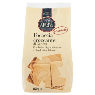 Terre d'Italia Focaccia croccante di Genova a tocchetti 150 g