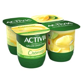 Bífidus Cremoso Lima y Limón Activia Cremoso de Danone 4 X 120 G.