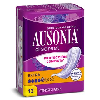 Compresas Incontinencia Extra Ausonia Discreet Bolsa 12 Unidades