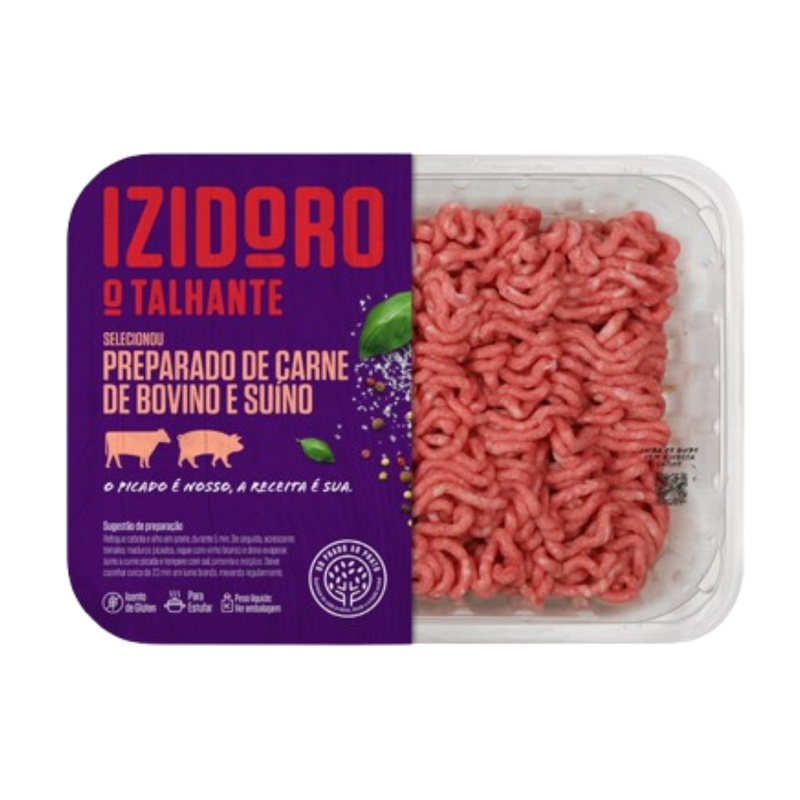 Izidoro Preparado Carne Picada Bovino e Suino 500g
