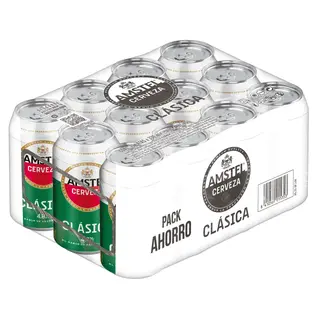 Cerveza Amstel Clasica Lata Pack 12X33 Cl