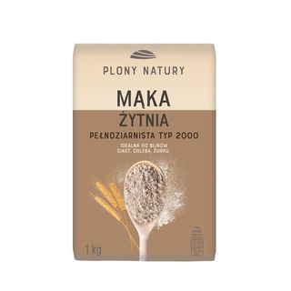 Plony Natury Mąka żytnia T 2000 Pełnoziarnista 1 kg