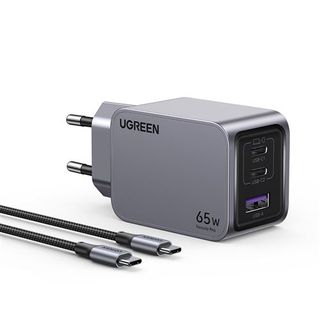 Cargador Ugreen Nexode Pro 3 Puertos Usb Gan 65W Gris (6941876228713)