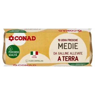 Conad Percorso Qualità 10 Uova Fresche Medie Da Galline Allevate A Terra