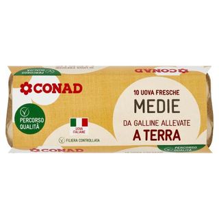 Conad Percorso Qualità 10 Uova Fresche Medie Da Galline Allevate A Terra