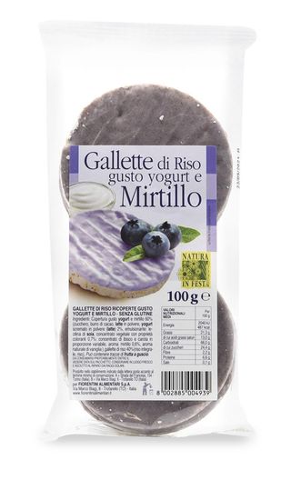Gallette di riso gusto yogurt e mirtillo