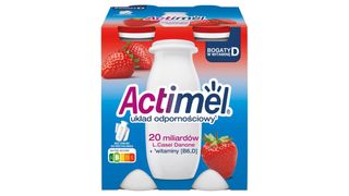 Danone - Actimel truskawkowy  - 4 x 100 g
