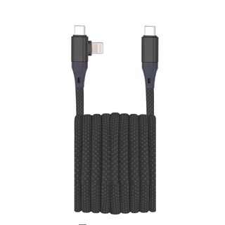 Cable Magnético con 3 Clavijas negro