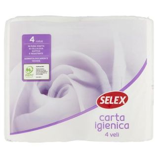 Selex Carta Igienica 4 Veli 4 Rotoli