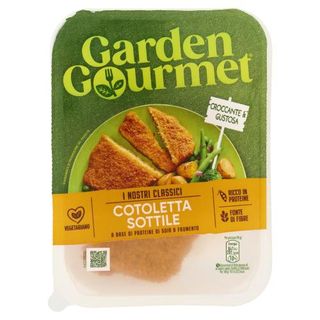 GARDEN GOURMET Cotoletta Sottile Vegetariana di Soia e Frumento 2 pezzi 180g