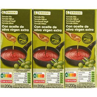 Tomate Frito Con A. De Oliva Virgen Extra Eroski Pack 3X200 Gr. (25466954)