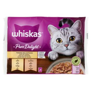 Straccetti Ass.Whiskas 4x85G - Tenere delicatezze con pollo e tacchino
