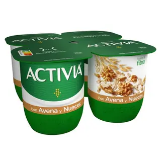 Yogur Activia Avena Y Nueces 4X120Gr