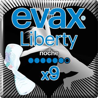 Pensos Higiénicos Liberty Noite com Abas Evax (emb. 9 un)