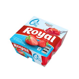 ROYAL Gelatina de Morango Light 10 Kcal 4x90 g