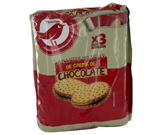 Galleta Rellena Chocolate Auchan 3 Und. 750 Gr.[  6