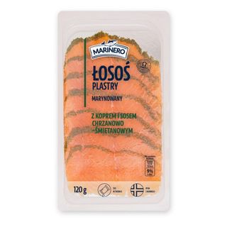Marinero Łosoś marynowany z koperkiem i sosem chrzanowo-śmietanowym120 g
