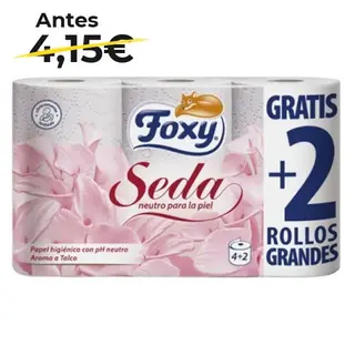 Foxy Seda Papel Higiénico 4+2u