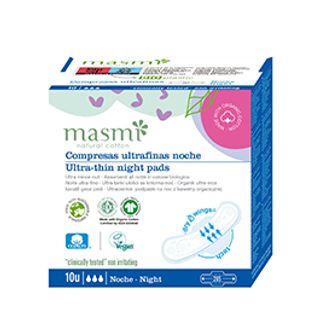 Compresas De Noche Con Alas 100% Algodón