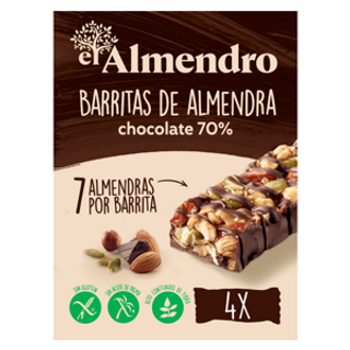 Barritas De Almendra Choco 70% El Almendro Pack 4 Uds.