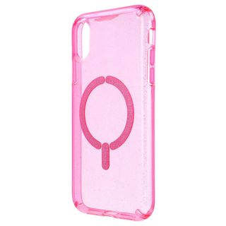 Funda Purpurina Rosa Compatible con MagSafe para iPhone XS