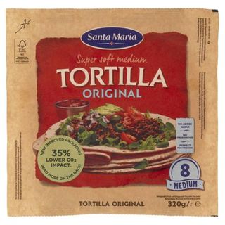 Santa Maria Super Soft Medium Tortilla Original 8 Medium 320 G