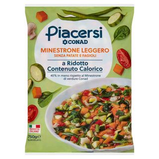 PIACERSI CONAD Minestrone Leggero Senza Patate e Fagioli Surgelato 750 g - 8003170050259
