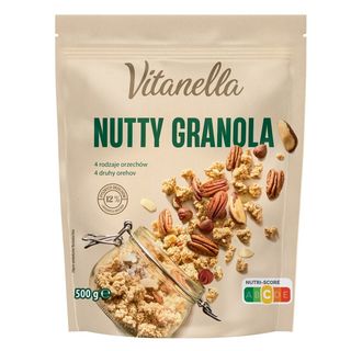 Vitanella Nutty Granola 4 rodzaje orzechów, 500 g