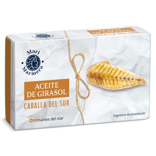Filetes De Caballa Del Sur En Aceite De Girasol Dia Mari Marinera Lata 85 G