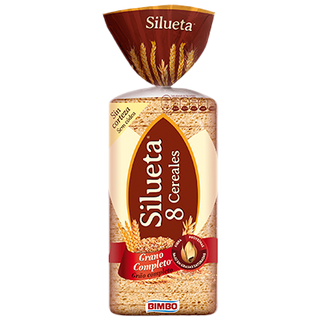 Pan De Molde 8 Cereales Sin Corteza Silueta 450 G