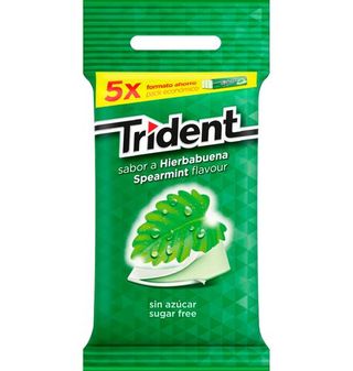 Chicle Trident Stick Clorofila Sin Azúcar 5 Paquetes