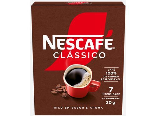 CAFÉ NESCAFÉ SOLÚVEL COM CAFÉÍNA 10X2G