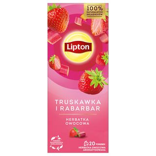 Lipton Herbatka owocowa Truskawka i rabarbar, 20 torebek