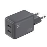 Cargador De Pared Dual Wefix Pro 2Xusb-C Gan De 45W Gris (3615993757403)