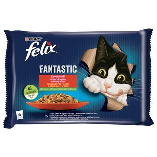 Felix Karma dla kota Fantastic Wiejskie Smaki z warzywami w galaretce, 4x85 g