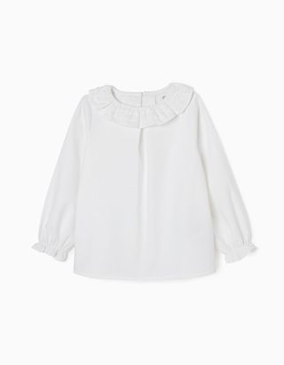 Blusa em Sarja de Algodão para Menina - Tamanho 7/8