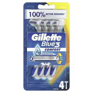Gillette Blue3 Plus Comfort Maszynki jednorazowe dla mężczyzn 4 szt.