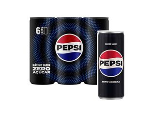 REFRIGERANTE COM GÁS PEPSI ZERO LATA 6X0.33L