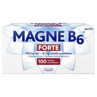 Magne B6 Forte, 100 mg+10 mg, tabletki powlekane,100 szt.