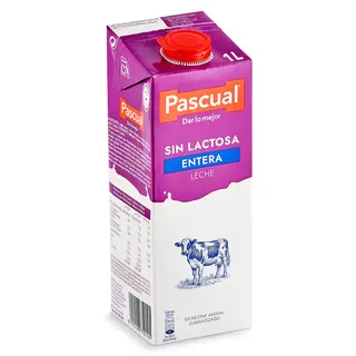 Leche Pascual Sin Lactosa Entera 1 L. (14879290)