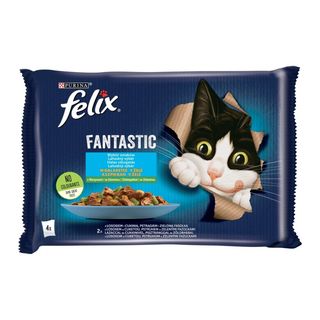Felix Junior Fantastic Karma dla kota Fantastic wybór smaków z warzywami w galaretce 4x85 g