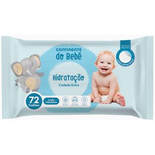 Toalhitas Bebé Hidratação Continente do Bebé (emb. 72 un)