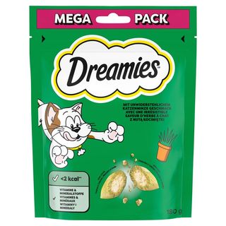 Dreamies Karma uzupełniająca dla dorosłych kotów i kociąt z nutą kocimiętki 180 g