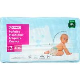 Pañal Canales Absorbentes 4-9 Kg. Talla 3 Paquete 54 Uds. (21772314)